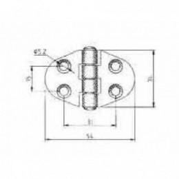 Петля 51х35мм