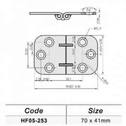 Петля 70х41мм