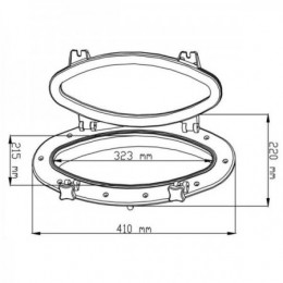 Иллюминатор Seaflo 410х220мм 2